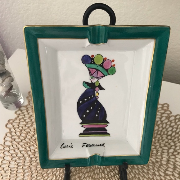 Louis Feraud Avignon 💯 Porcelain Ashtray Vintage - Picture 7 of 8